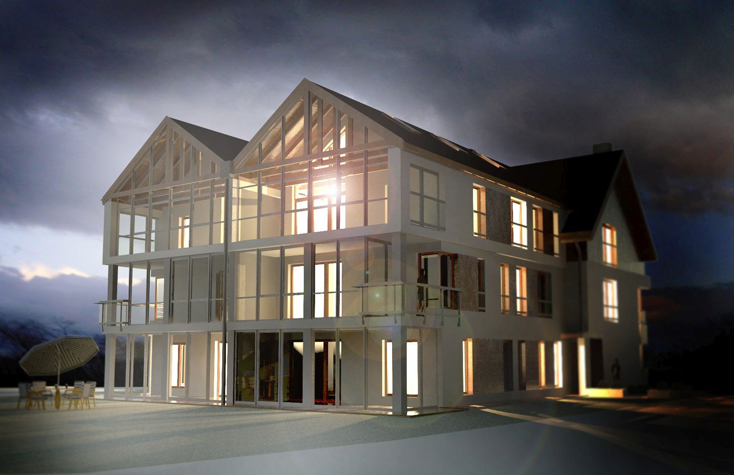 Projekt domu dwurodzinnego nad Jarem