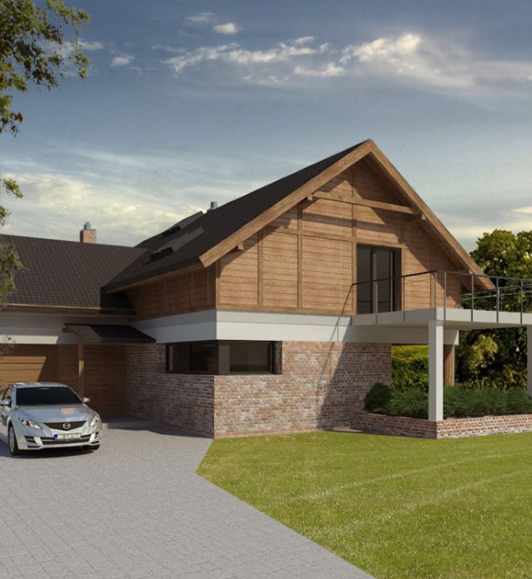 Dom jednorodzinny w Leźnie